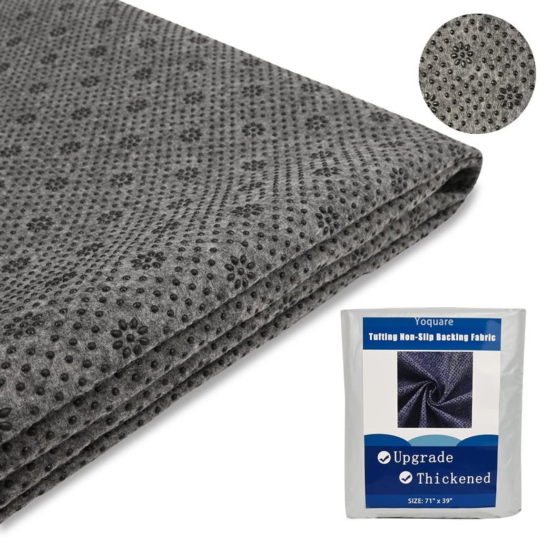 Yoquare Non-Slip Tufting Cloth Thick Backing Fabric  2mm Thick (More Wear-Resistant & Tear-Resistant & Durable) Perfect Rug Backing Fabric & Rug Making Supplies (71 x 39 Inch) - Image 1